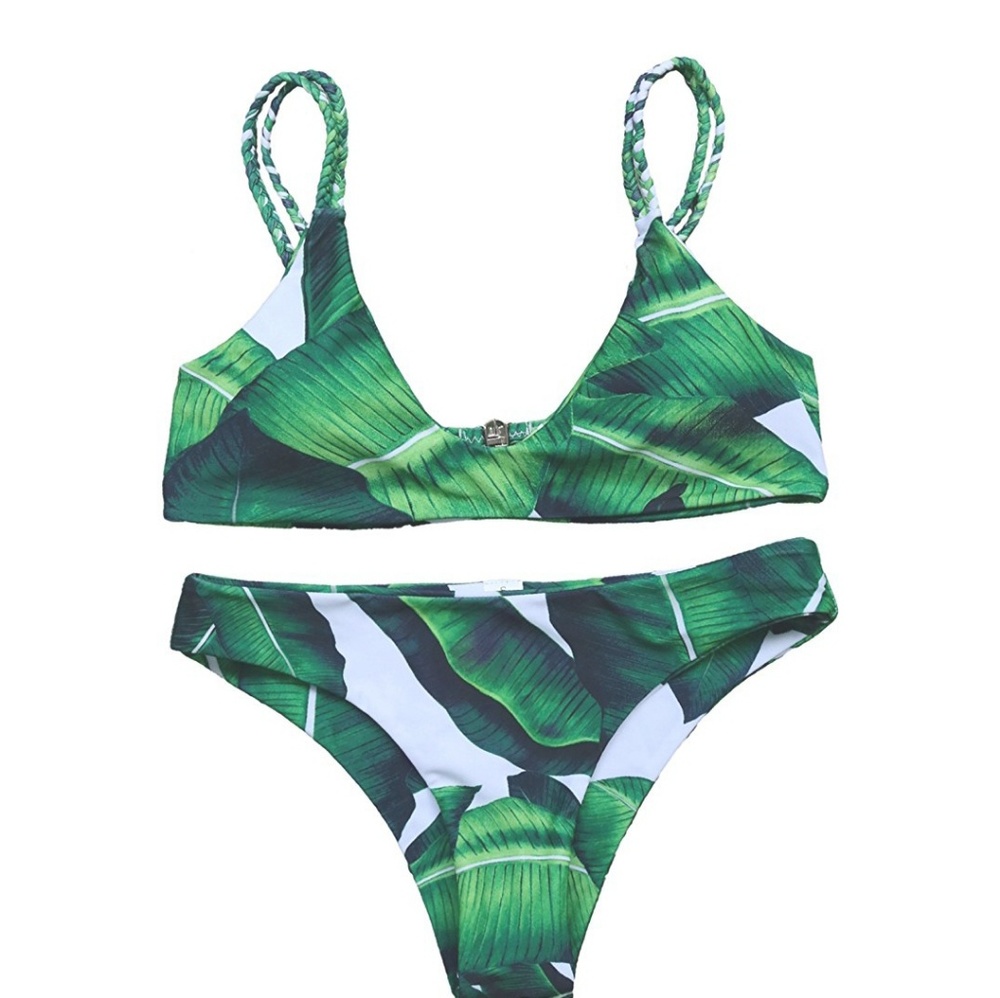 Palm Leaf Print Bikini - Picture 8 of 8